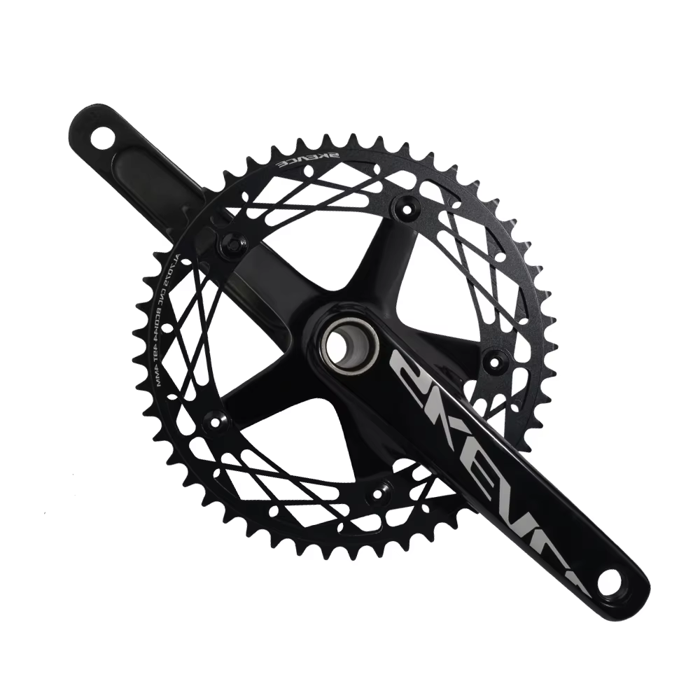 SKEACE Fixed Gear Crankset 49T Crank Arms For Bicycle 165mm Aluminum Alloy Integrated Square Hole Crank  BMX Bike Accessories