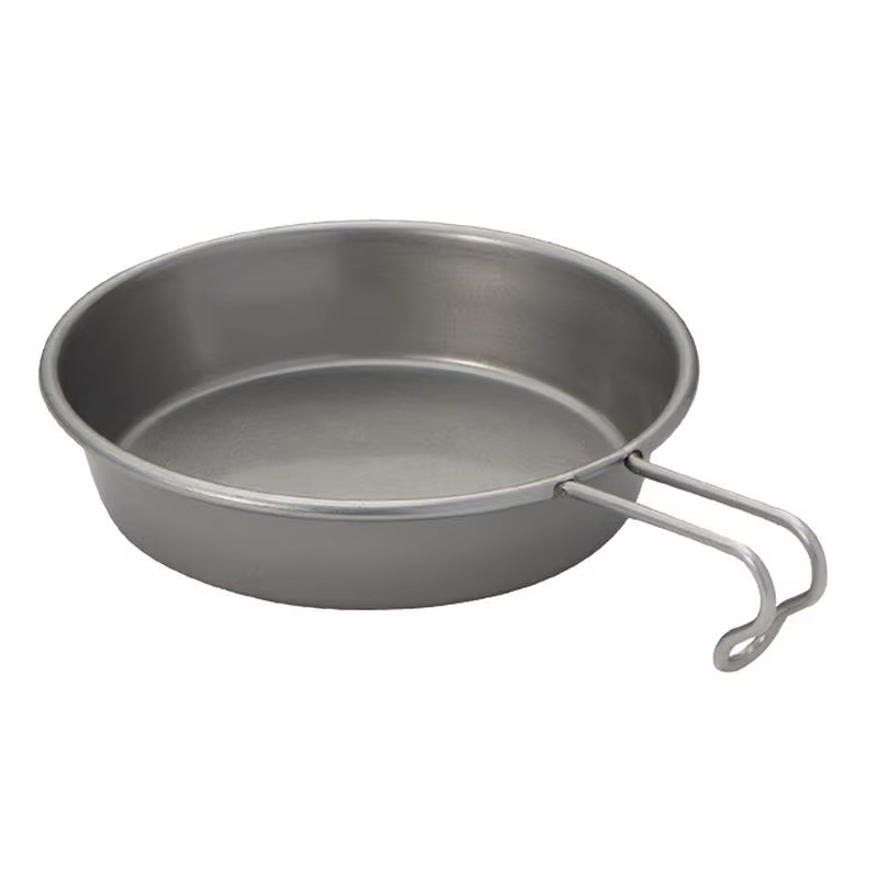 Camp Plates Rustproof 280ml Stainless Steel Dishes Outdoor Camping Pans Portable Camp Cookware For Outdoor Camping Hiking Picnic