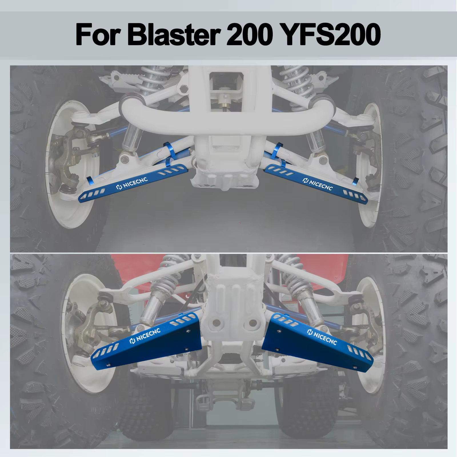 ATV Front A-Arm Skid Plate Guard For Yamaha Blaster 200 YFS200 YFS200SE 1988-2006 YFS Billet Aluminum Accessories Red Blue Black