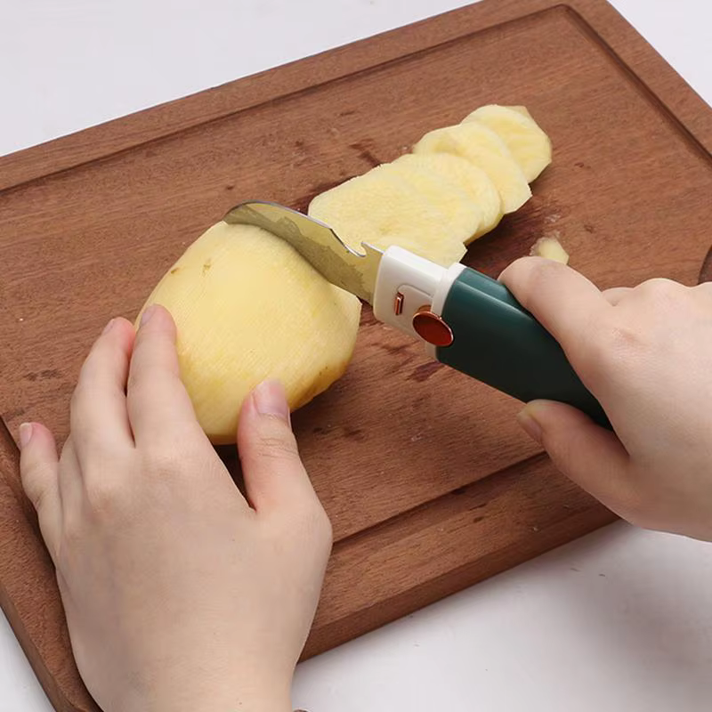 Handheld Potato Peeler Double End Food Peeler Metal Fruit Cutter Portable Cucumber Cutting Tool For Efficient Peeling In Kitchen