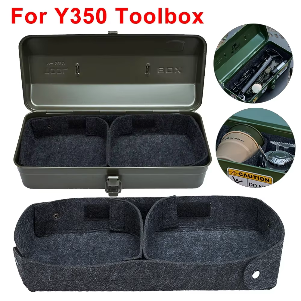 Partition Toolbox Liner Felt Toolbox Insert Organizer Anti-Slip Outdoor Camping Toolbox Lining for Y350 Iron Tool Box Campeggio