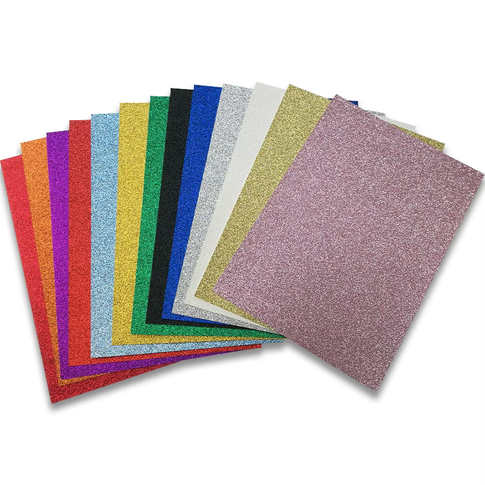 10pcs 8''×12''(A4 Size) Glitter Cardstock For Crafts, Non-Drop Powder Glitter Paper, DIY Party Decoration, Christmas Gift