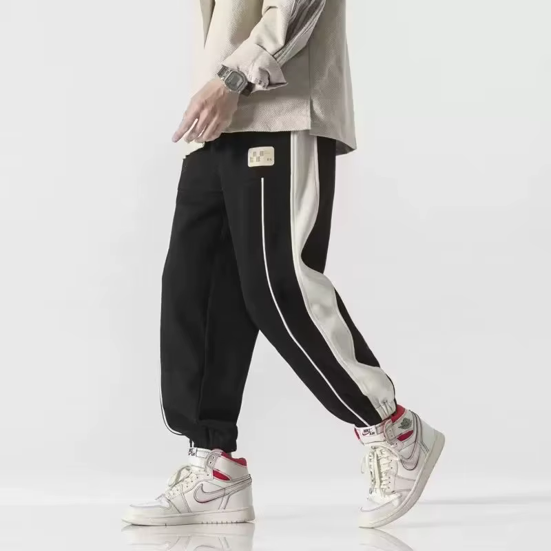 Autumn and winter long pants boys student thick sports sweatpants fashion trend everything new 2024 street style