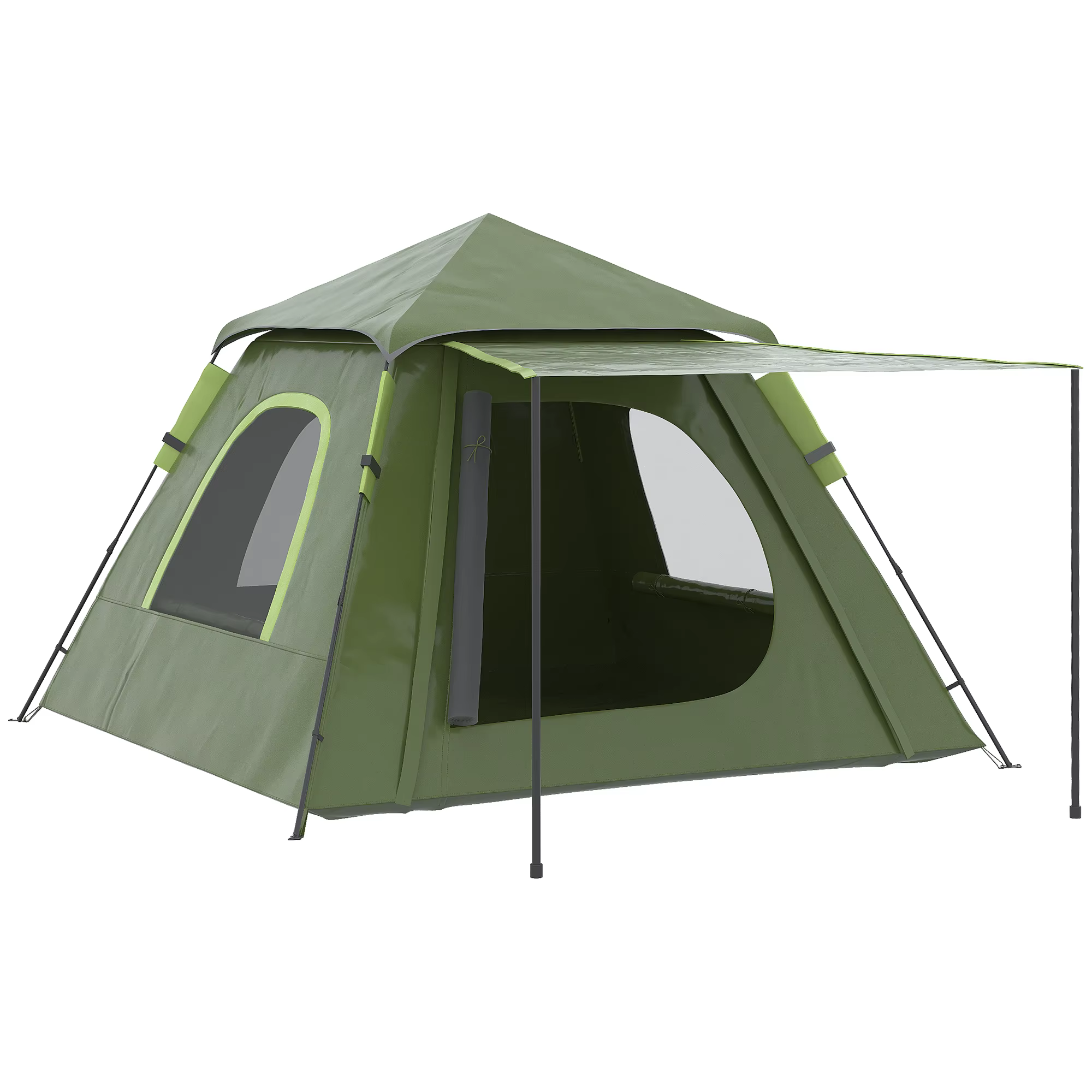 Outsunny Pop up Tent for 2-3 People Waterproof Instant Camping Tent PU2000 mm UV50 Protection + with Transport Bag 210x210x150 cm