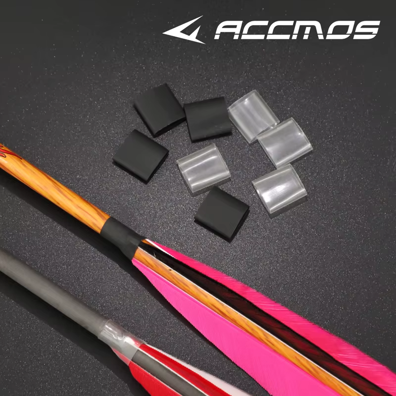 100pcs Heat hrink Tube for Real Feather Arrows for Archery shafts Arrows Out Diameter 6mm-9mm Feather Protective Sleeve