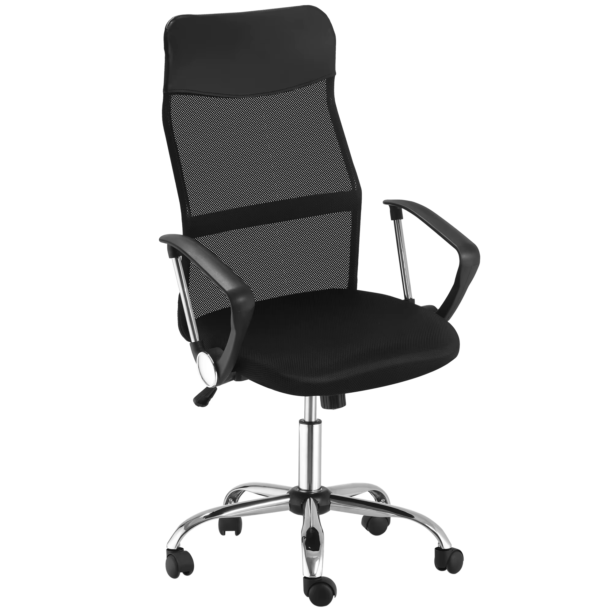 HOMCOM Silla de Oficina Ergonómica Sillón de Escritorio Malla Elevable Giratorio