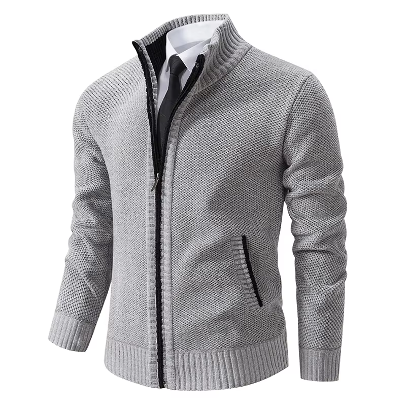 Men Turtleneck Cardigan 2024 Autumn Winter Wool Thick Warm Sweater Jackets Zipper Solid Casual Knitted SweaterCoat Mens Clothes