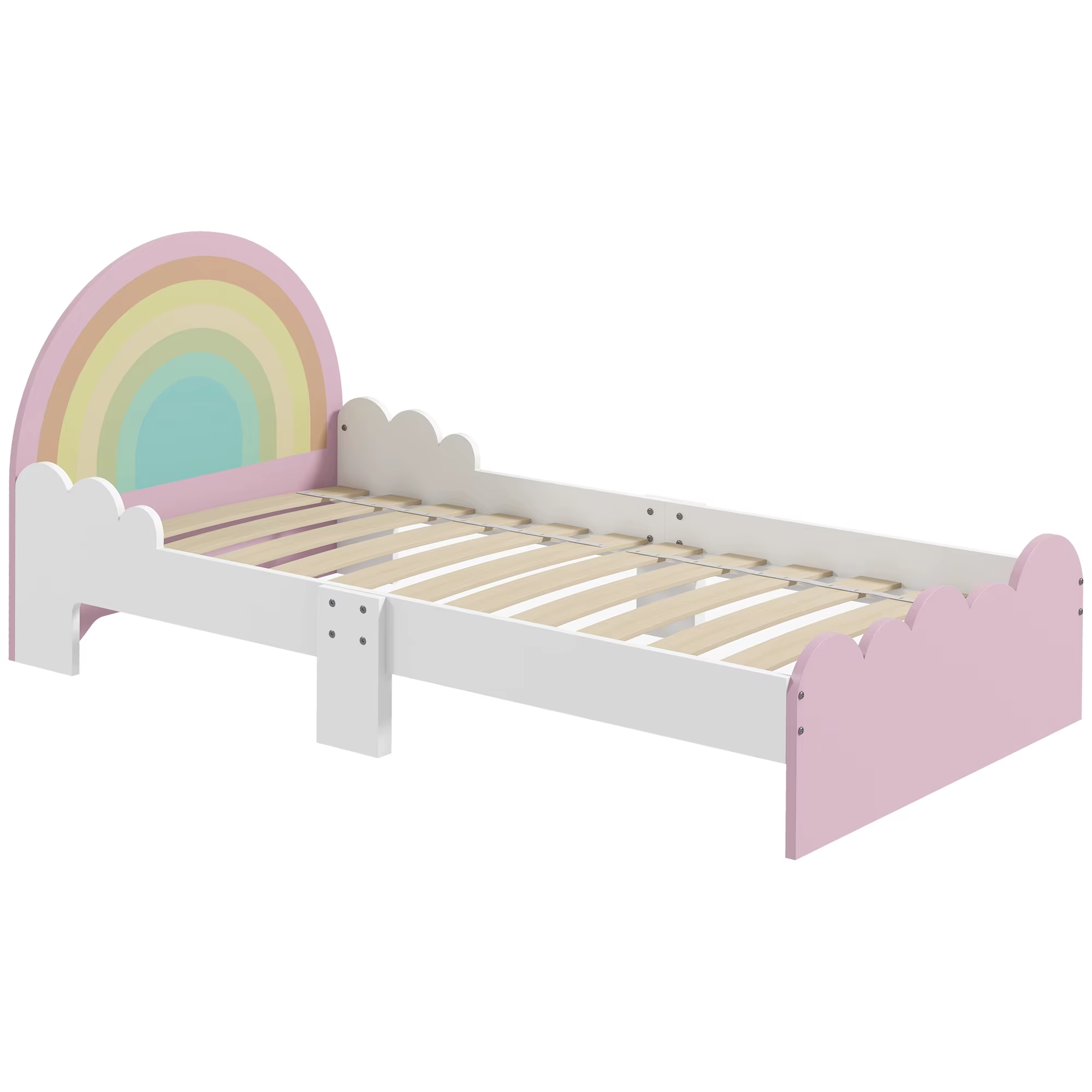 ZONEKIZ bed for children 3-6 years old rainbow 143x74x66 cm pink