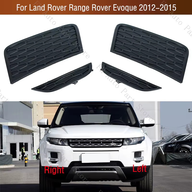 For Land Rover Range Rover Evoque 2012-2015 Car Fog Lamp Light Grille Frame Shell Cover Foglight Foglamp Trim Lid Bezel Hood