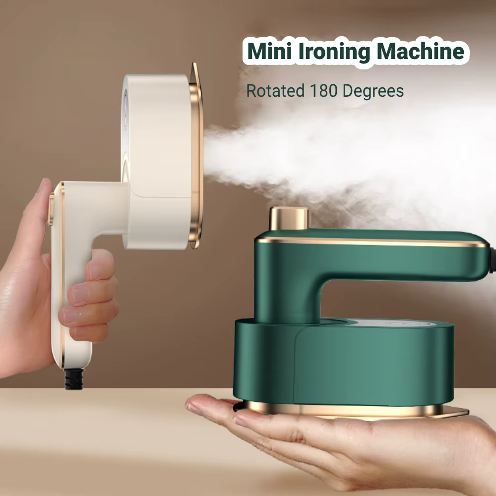 Mini 180 Rotating Steam Iron Handheld Wet And Dry Double Steam Generator Portable Garment Steamer Home Travelling Hanging Iron