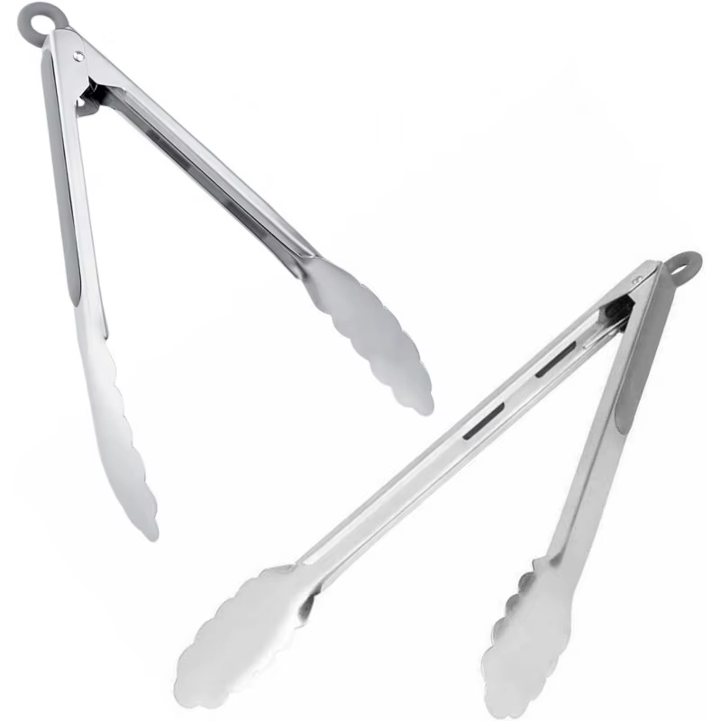 EURASIA Tent-Set 2 Multi-purpose Kitchen Tweezers with Safety Lock, 25 cm and 34,7 cm