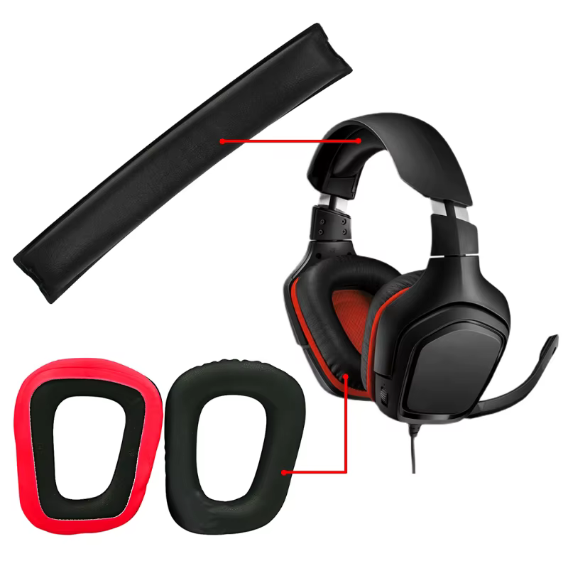 Ear Pads Cushions Headband Kit Replacement for Logitech G331 G332 G432 G431 G430 G230 G231 G930 Gaming Headset EarPads  beam