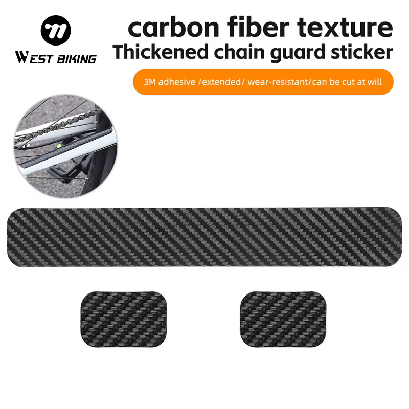 Bicycle Chain Scratch Protection Sticker bike Anti-scratch Sticker Thickened Carbon Fiber Waterproof Cycling Accessories