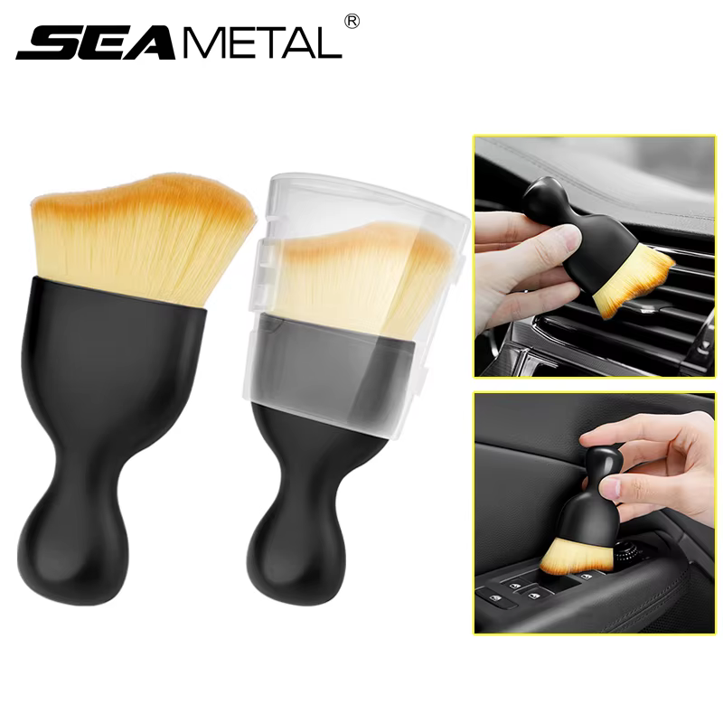 SEAMETAL Car Interior Cleaning Brush Ultra-Soft Scratch Free Duster Sweeping Brush Air Vent Car Detailing Gap Dust Removal Tool