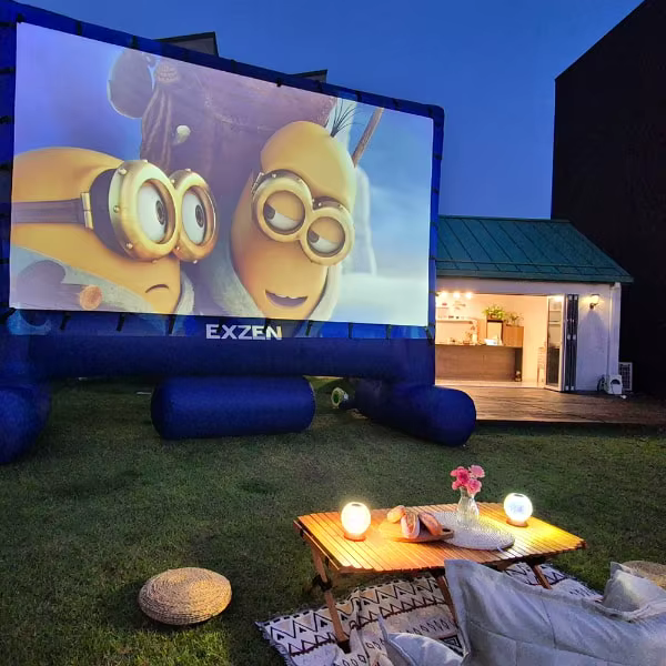 XZEN 200 inch 16:9 pop-up screen EXZEN POP-UP 200W Beam Projector Screen Projector Screen Beam Screen Projector Screen Projector Screen