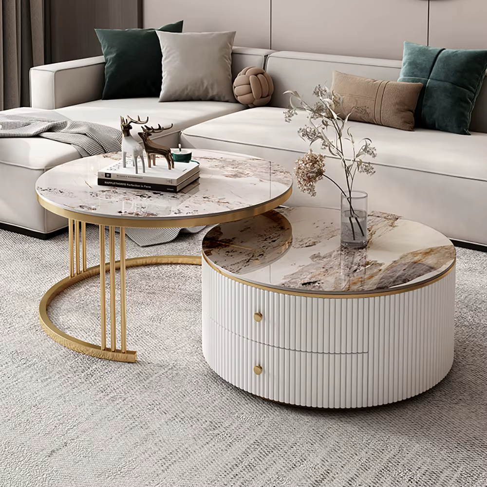 Design Simple Coffee Tables Modern Aesthetic Minimalist Unique Coffee Tables Glam Round Stolik Kawowy Living Room Furniture