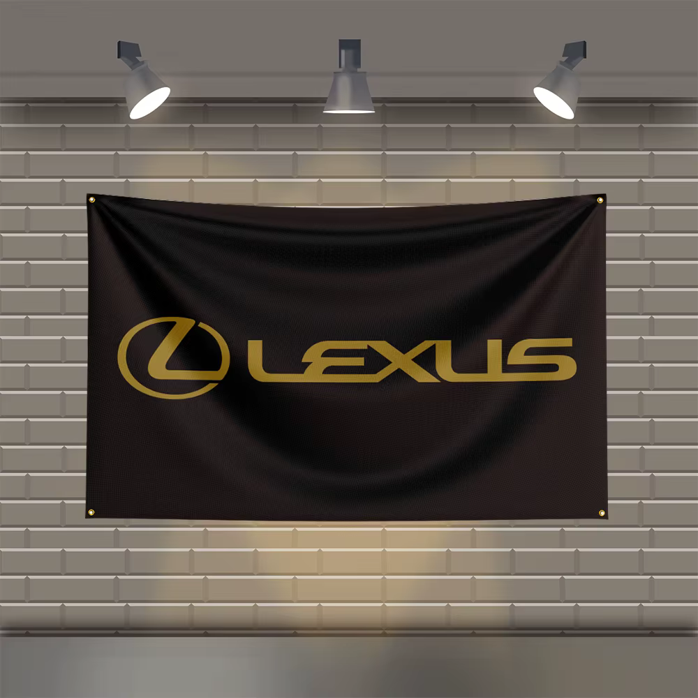 3x5 Ft L-Lexuss Racing  Flag Polyester Printed Cars Flags for Room Garage Decor