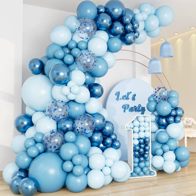 109pcs Blue Balloon Garland Arch Kit Birthday Party Decoration Kids Baby Shower Boy Girl Latex Ballon Wedding Birthday Suppiles