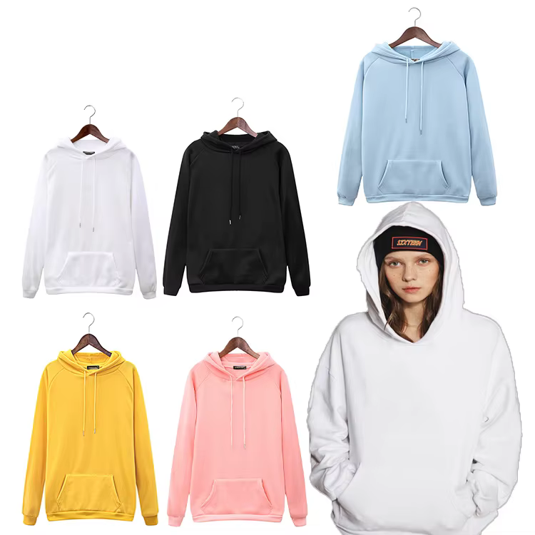 Long Sleeve Pocket Men Tops Sweatpant Streetwear Y2K Hoodies Women Harajuku Solid Color Loose Sweatshirt Hip Hop Basic payment