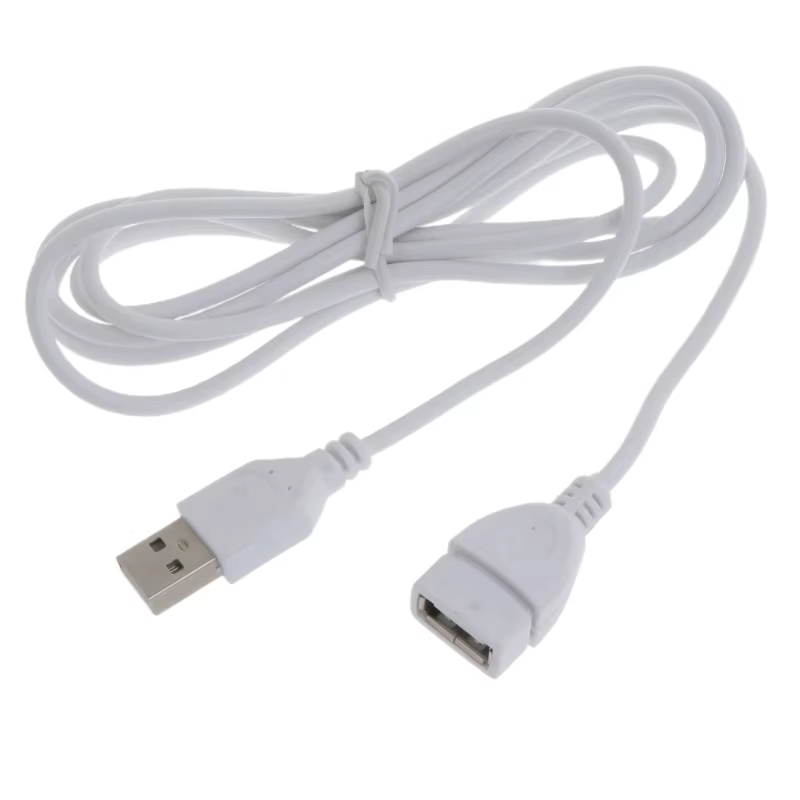 White USB Extension Cable Extender A Male to Female 1.5M 5ft