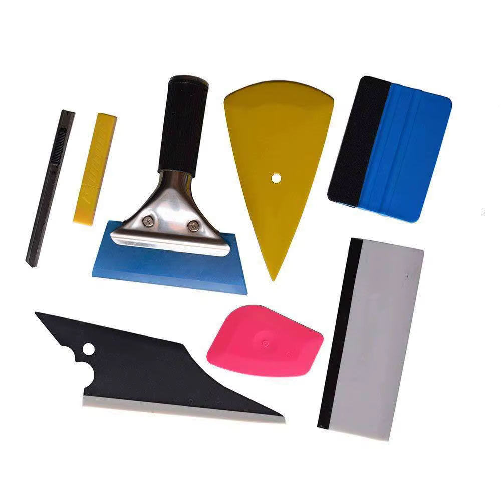 Professional 8 in 1 Car Window Tinting Tools Kit for Auto / Car Application of Tint Film Window Film Tools Squeegee Scraper Set
