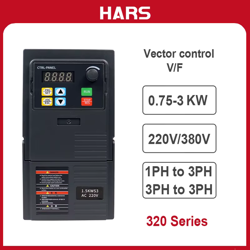 0.75/1.5/2.2/3KW Variable Frequency Drive Converter 220V/380V Economical VFD Motor Speed Controller Vector Inverter