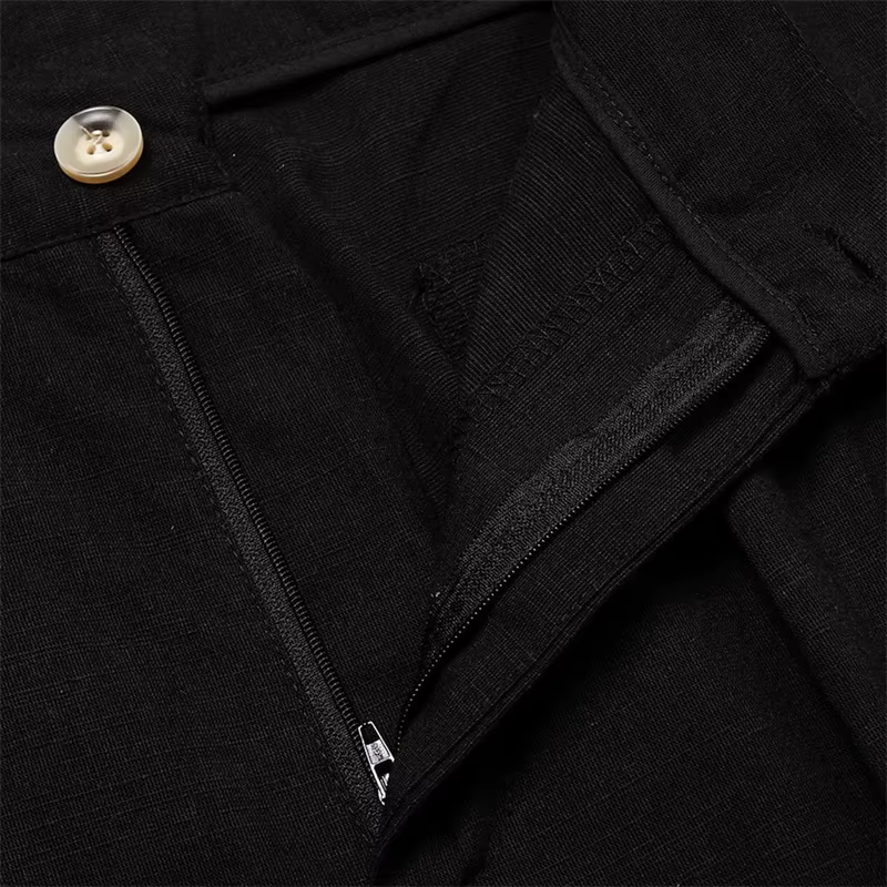 Men s Relaxed Fit Drawstring Waist Pleated Front Beach Pants with Wide Legs and Mid Rise Casual Long Trousers