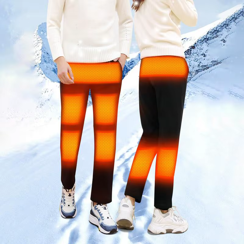 New Electric Heated Pants Men Women USB Heating Pants Outdoor Hiking Trousers Insulated Heated Underwear For Camping Hiking