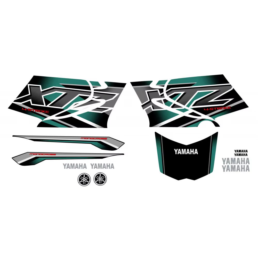 Trail Motorbike compatible sticker kit White Yamaha XTZ 125