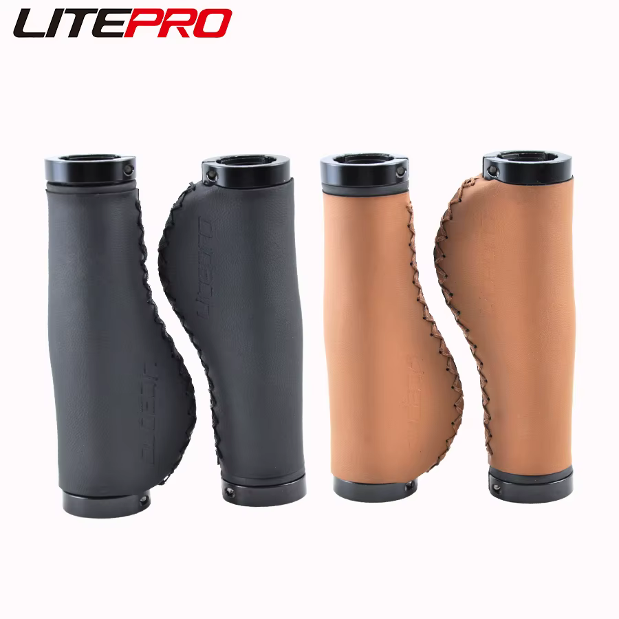 Litepro MTB Mountain Road Bicycle PU Leather Handlebar Bike Grips Folding Bicycle Handle Cover
