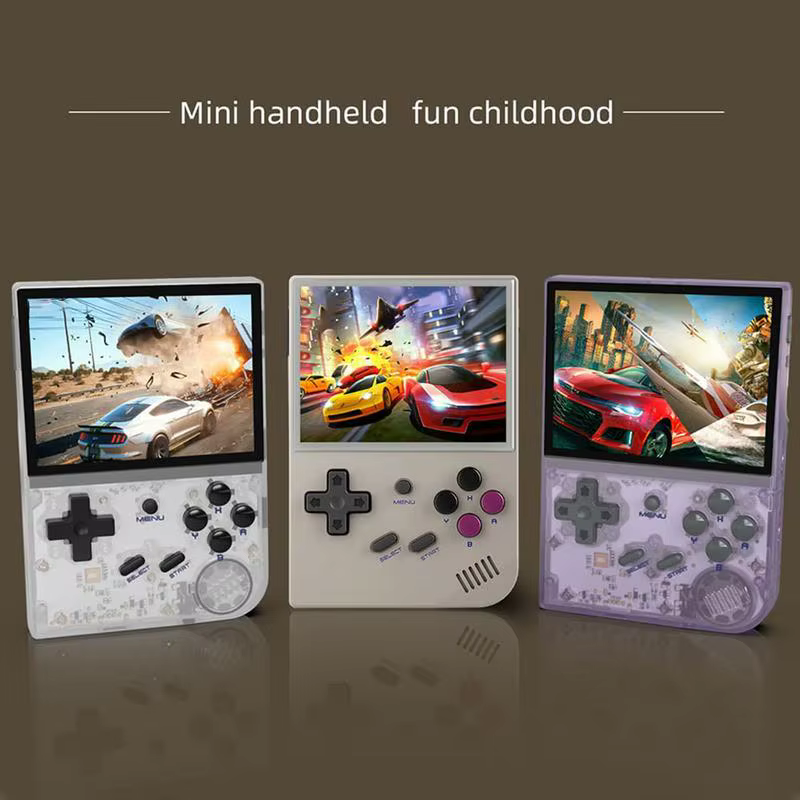 RG35 Retro Handheld Game Console , DualSystem Linux GarlicOS 3.5 Inch IPS Screen Built-in 64G TF Card 5000+ Games
