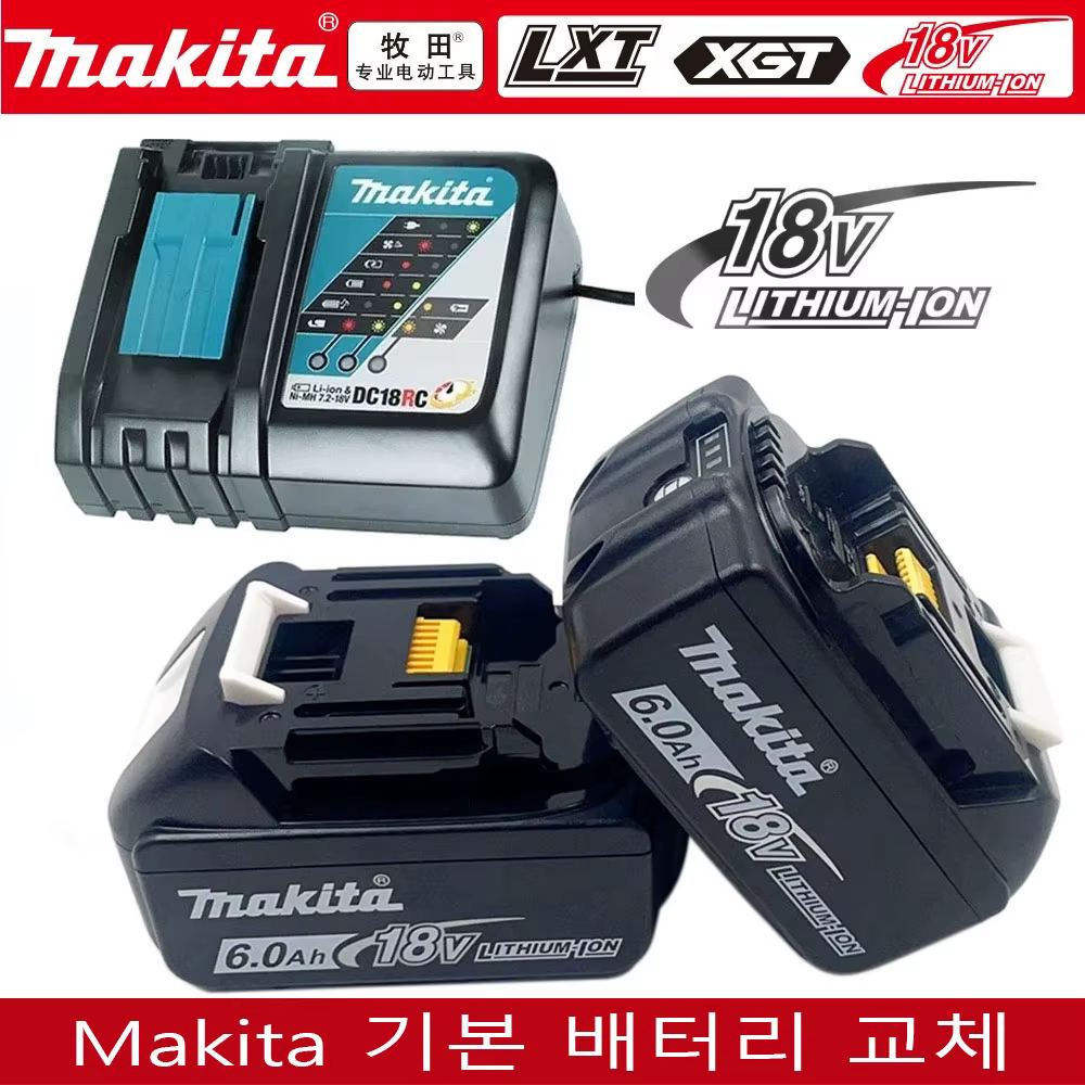 100% Original Neck 6Ah/6000mAh Teck 18V Battery for BL1840 BL1830B BL1850B BL1860 BL1815 Lithium Ion Battery replacement