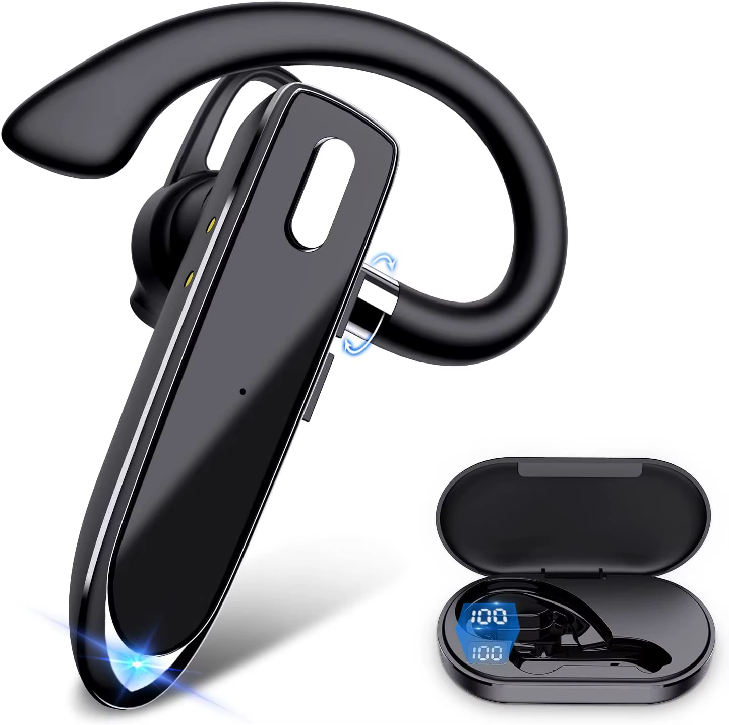 YYK530 Single Ear Business Headphone Bluetooth-compatible Wireless IPX5 Waterproof Noise Reduction Sport Music Headset With Mic