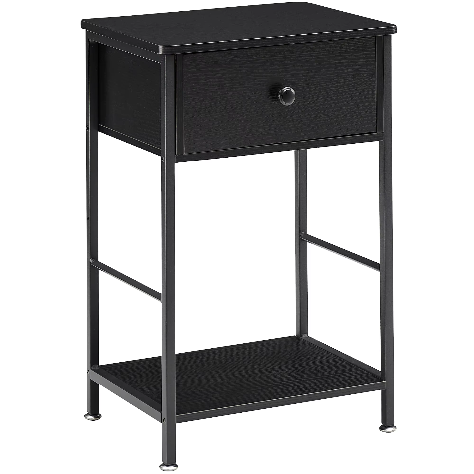 Side Table with Charging Station, 3-Tier End Table with USB Ports and Outlets, Nightstand for Living Room, Bedroom
