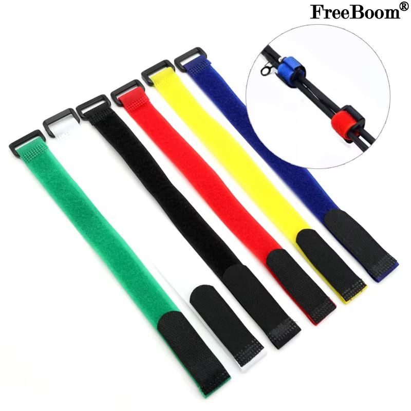 10/50pcs Cable Ties Reusable Self Adhesive Width 20mm Hook Loop Bundle Fastener Nylon Strap Reverse Buckle Line Wire Organizer