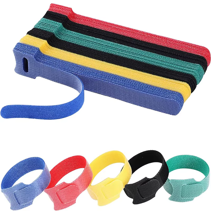 30/20/10Pcs Cable Ties Reusable Multi-Purpose Wire Cord Organizer Hook Loop Cable Organizer Fastener Straps