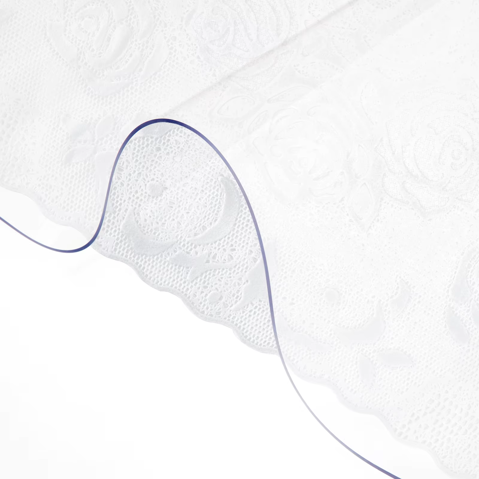 VEVOR 1.5mm 2mm PVC Table Cloth Transparent Clear Desk Cover Protector Plastic Soft Glass Waterproof Oilproof for Dining Table