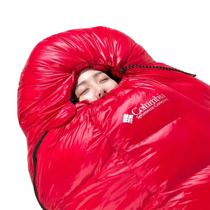 White Goose Down Camping Sleeping Bag - Ultralight, Warm Double Bag with Portable Nylon Bag
