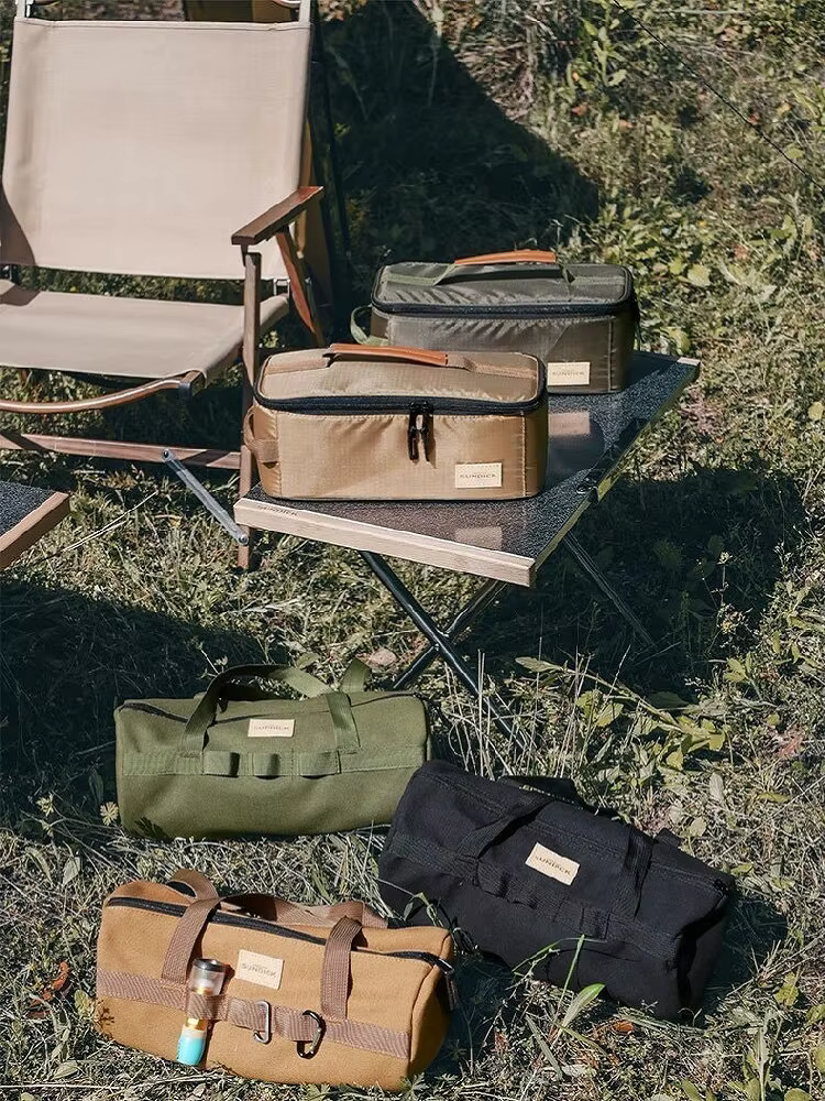 SUNDICK Oxford Cloth Tear Resistant Outdoor Cylindrical Bag Tent Accessory Miscellaneous Storage Tool Box for Camping Hiking