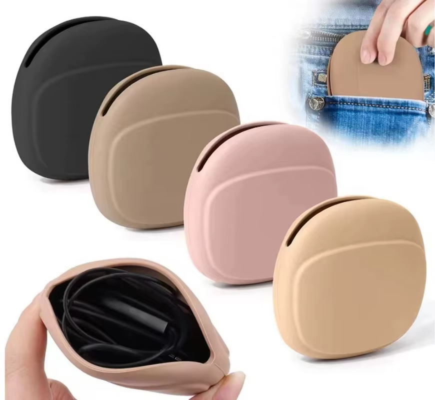 Portable Data Cable Storage Case Silicone Earphone Bag Multifunctional Phone Charger Data Cable Storage Box