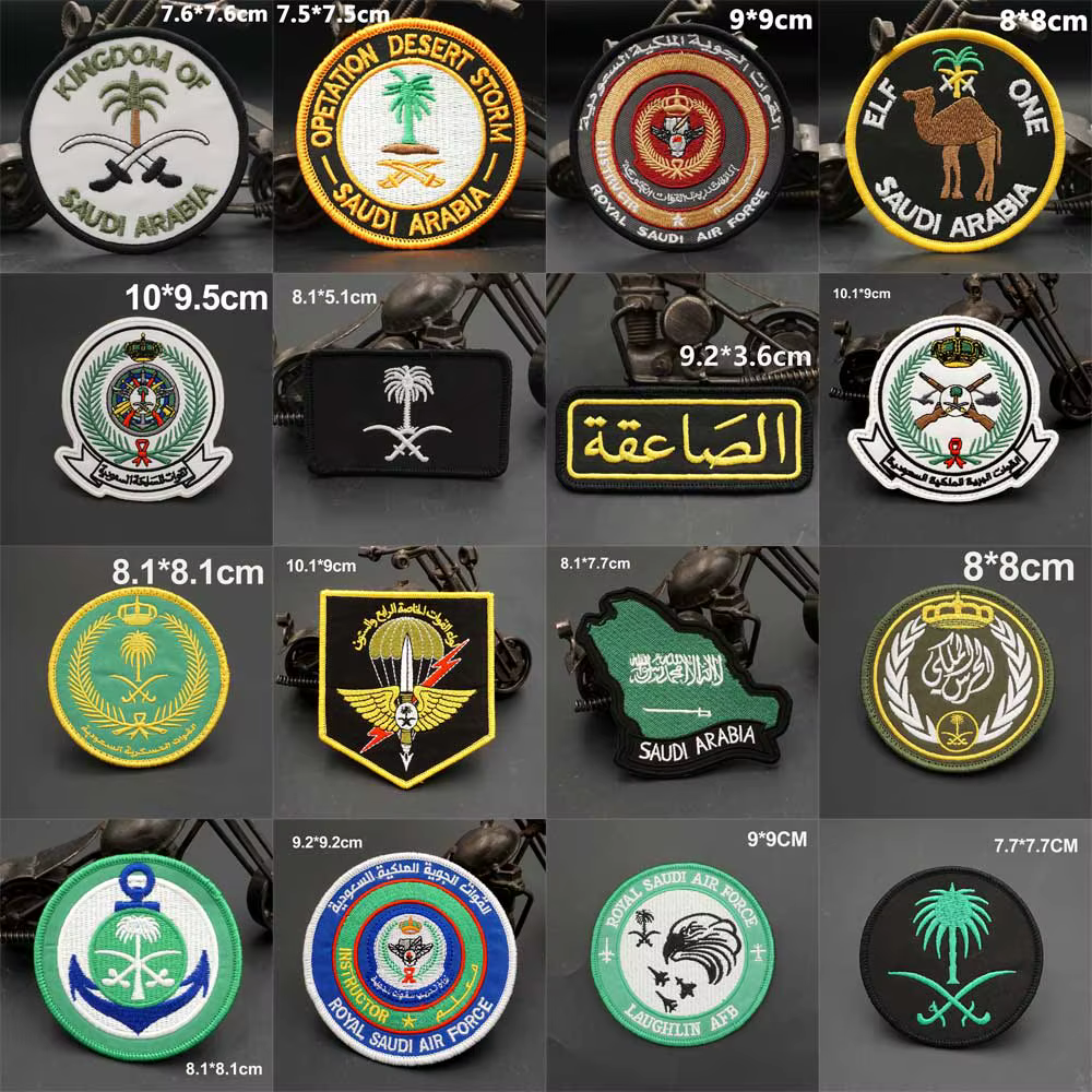 Saudi Arabia Tactical Embroidered Patches  for Clothes Decoration Sticker Badges Accessories Appliques