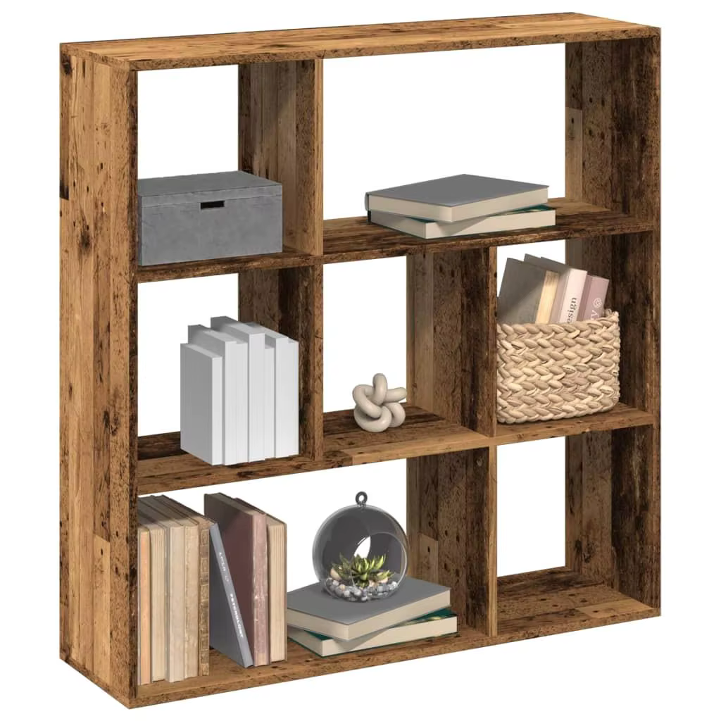 Vintage Style Room Divider Bookcase - 102x29x103.5 cm Engineered Wood for Stylish Home Organization