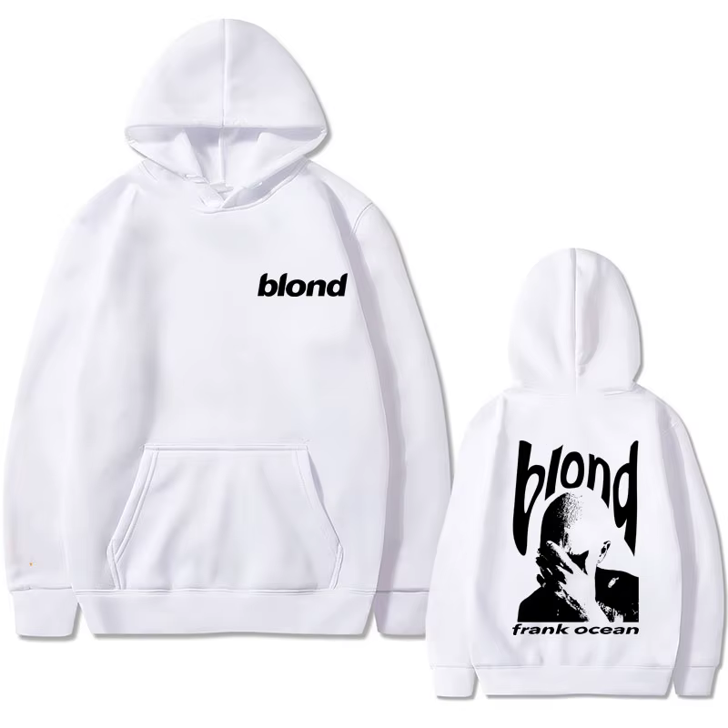 Frank Hip Hop Oversized Tshirt Ocean Vintage Hoodie Blond Fashion Popular Music Singer R&B Sweatshirt Men Women Casual Hoodies