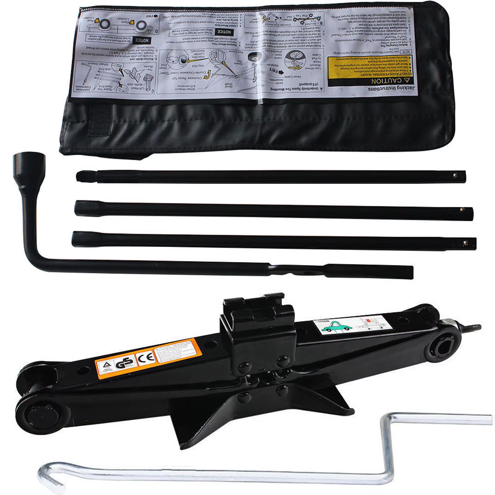 Spare Tire Tool Kit For Chevy GMC Silverado Sierra Tahoe Yukon, Tire Repair Tool  Spare Tire Wrench Kit with 2T Scissor Jack