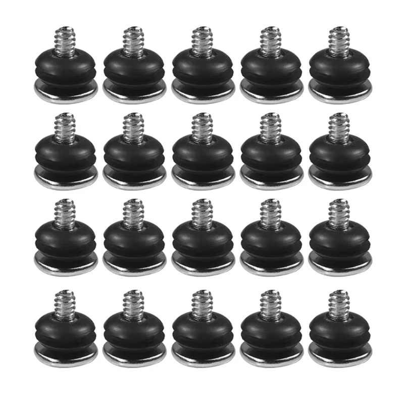 20pcs Computer for Case Shockproof Screws + Shock Absorption Rubber Gaskets for 3.5-inch HDD Hard Disk Damping Screw Set