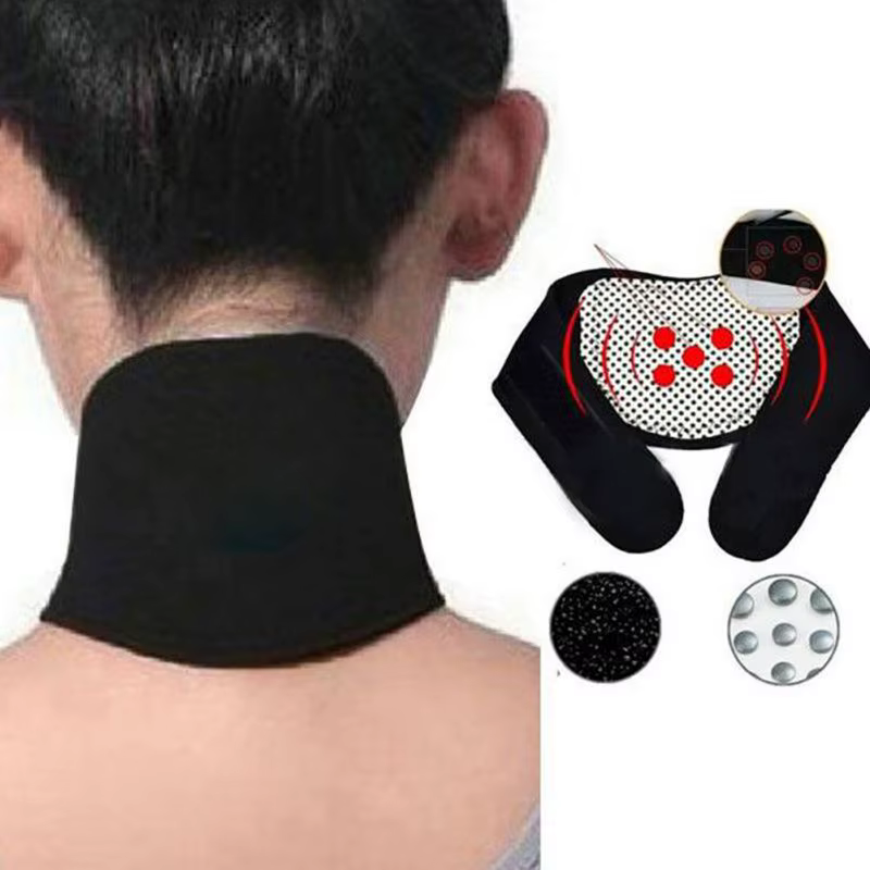 Magnetic Therapy Tourmaline Neoprene Neck Support Self Heating Neck Magnet Protect Band For Neck Pain