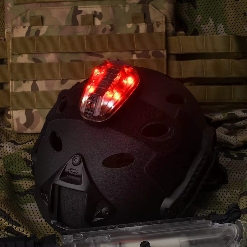 Outdoor Survival Safety Signal Strobe Light - Waterproof IR LED Flash Lamp in Blue, Green, and Red for Sport Helmets & Adventure