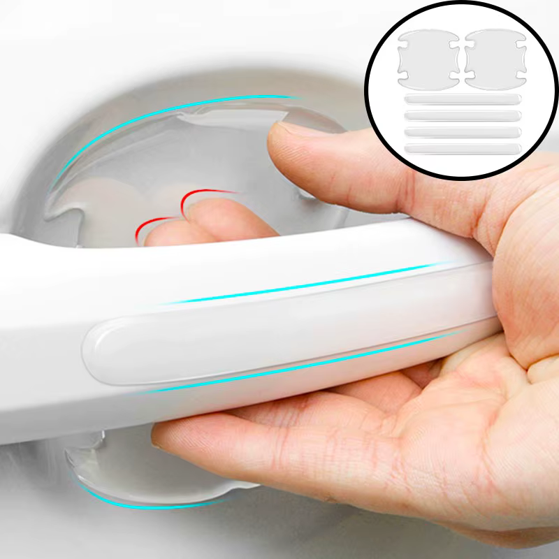 8pcs Car Door Handle Bowl Scratch Protective Stickers Universal For Mg Zs Accessories 2023 Byd Atto 3 Ford Focus Bmw F31