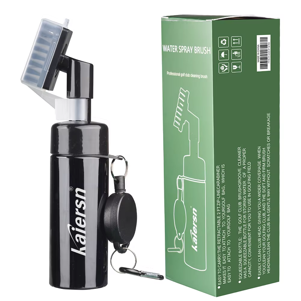 Kaiersn Golf Club Cleaner Groove Tube Golf Brush Golf Club Brush With Leakproof Reservoir Tube Squeeze Bottle for Easy Cleaning