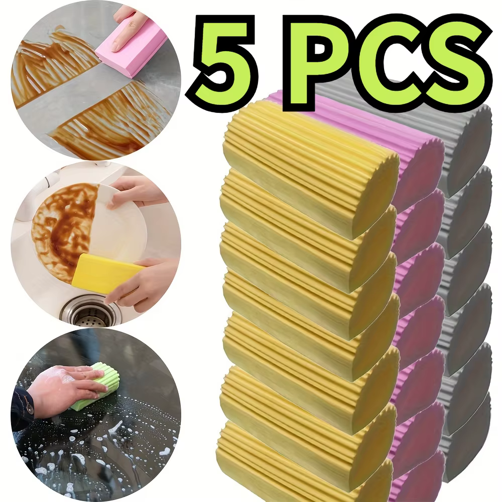 5Pcs Damp Clean Duster Sponge Portable Clean Brush Duster Cleaning Tool for Cleaning Blinds Glass Vents Radiators Mirrors Window
